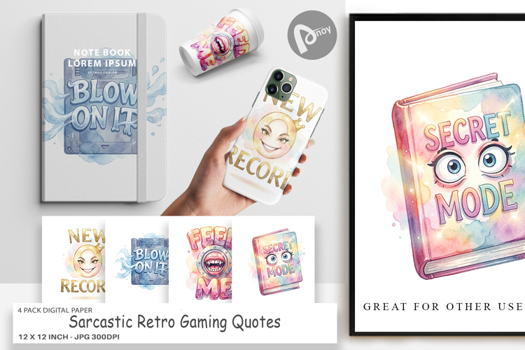 Sarcastic Gaming Digital Paper