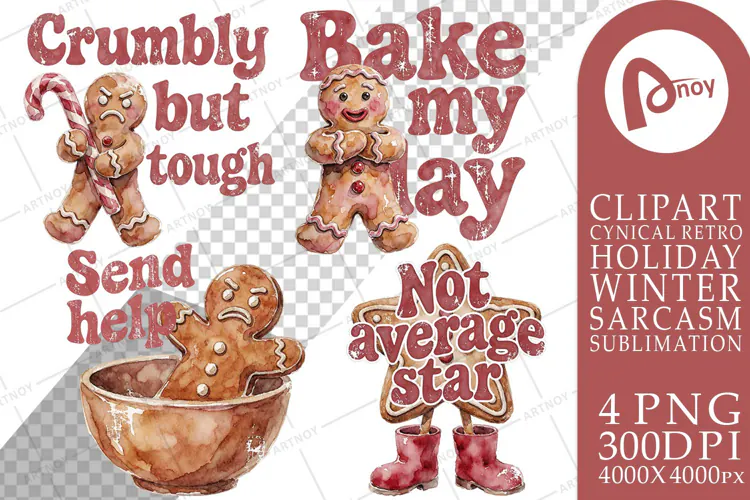 Sarcastic Gingerbread Sublimation