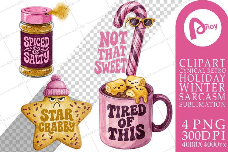 Sarcastic Holiday Sweets Sublimation example image 1