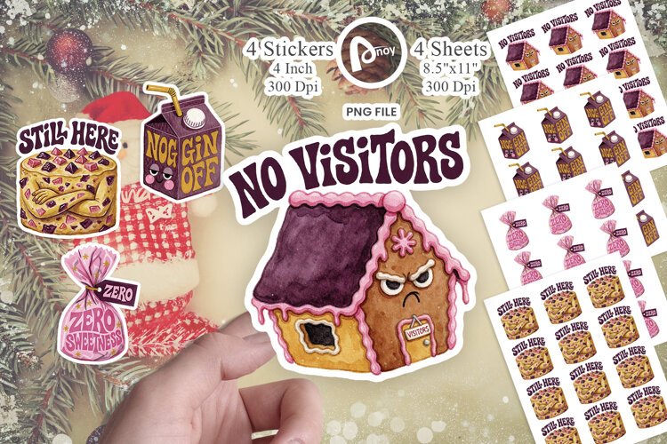 Sarcastic Holiday Sweets Sticker example image 1