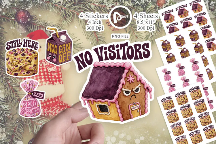 Sarcastic Holiday Sweets Sticker