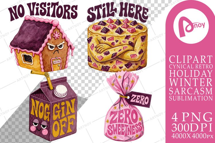 Sarcastic Holiday Sweets Sublimation example image 1
