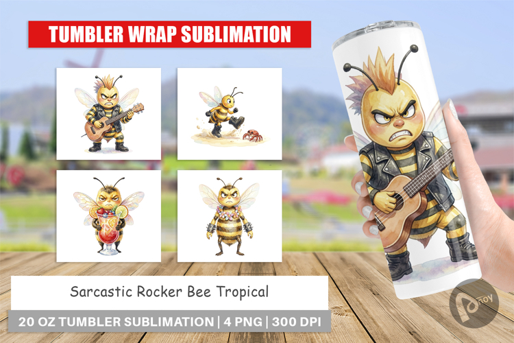 Sarcastic Rocker Bee Tumbler