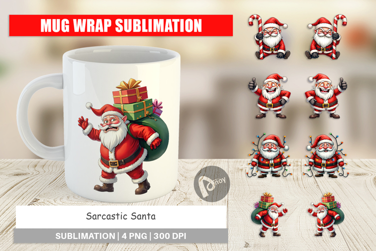 Sarcastic Santa Mug Wrap