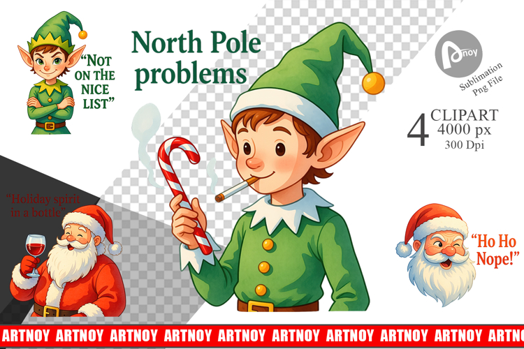 Christmas Elves Clipart Image 12