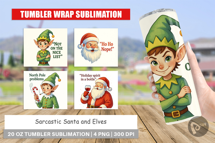 Tumbler Sarcastic Santa and Elves Quotes