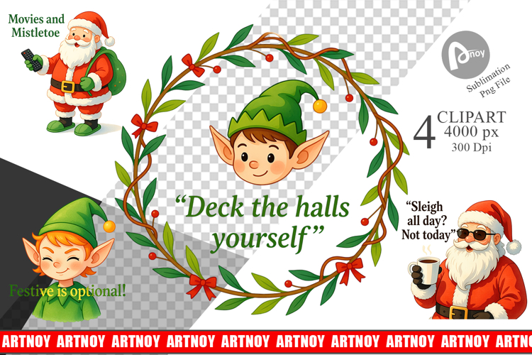 Christmas Elves Clipart Image 11