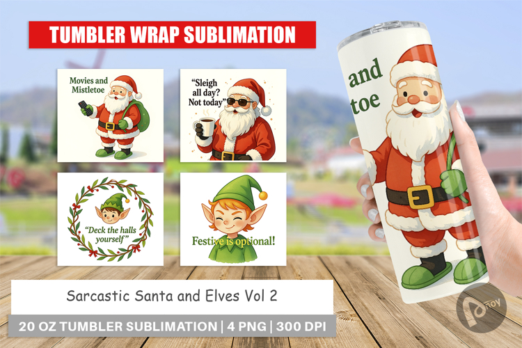 Tumbler Sarcastic Santa and Elves Quotes
