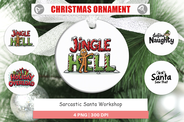 Santas Workshop Quotes Ornament