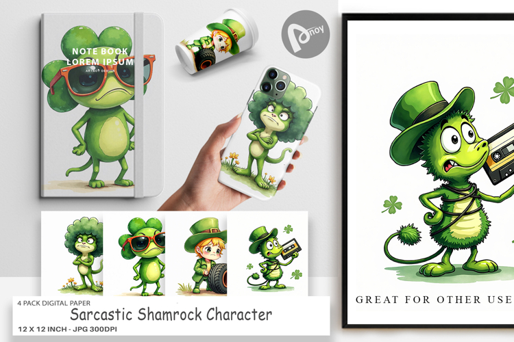 Sarcastic Shamrock Digital Paper