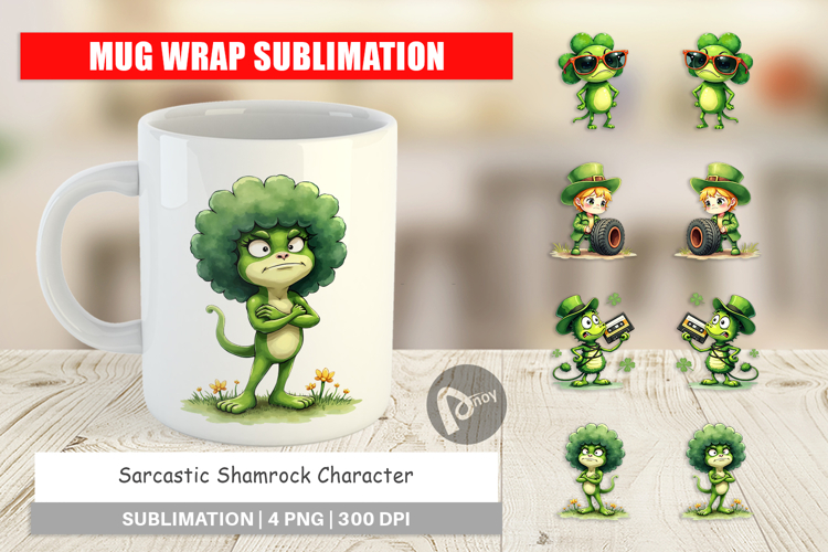 Sarcastic Shamrock Mug Wrap