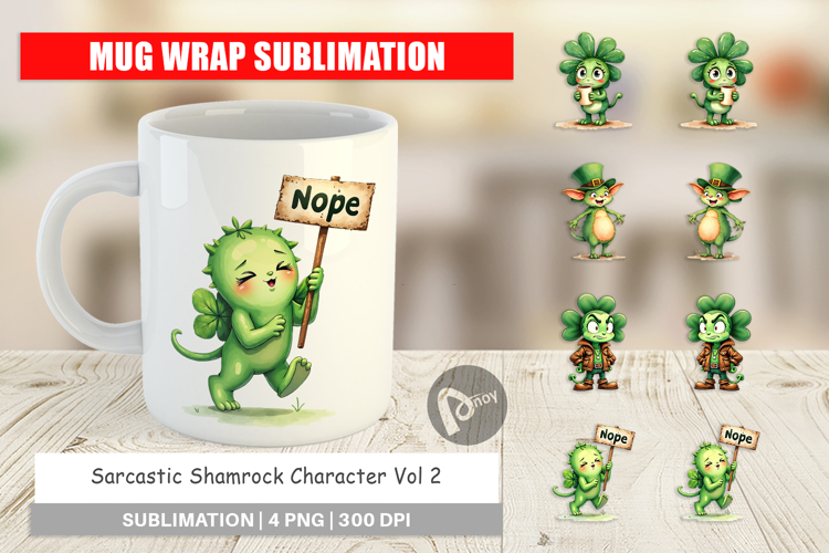 Sarcastic Shamrock Mug Wrap