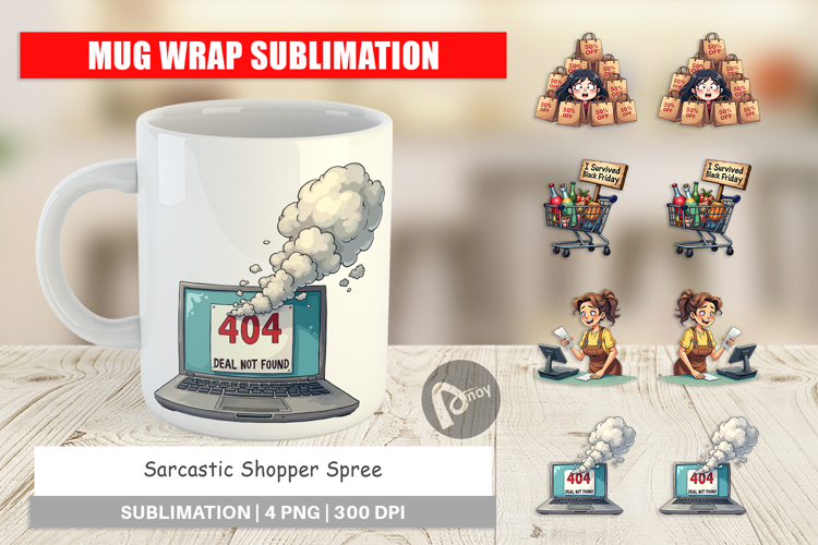 Sarcastic Shopper Spree Mug Wrap