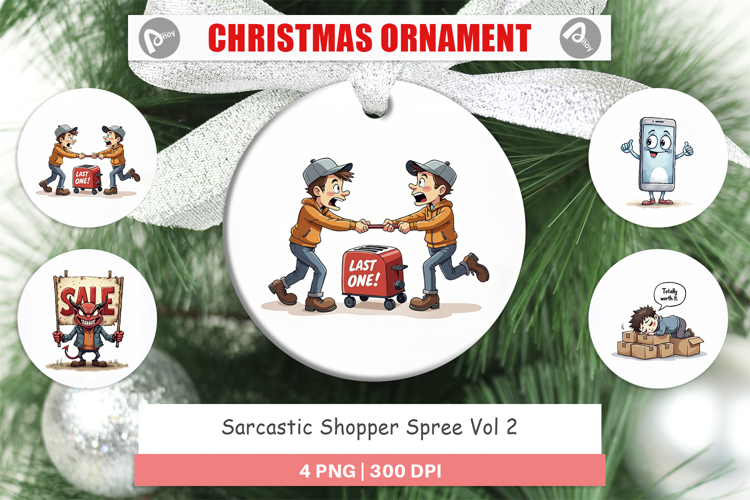 Sarcastic Shopper Spree Ornament