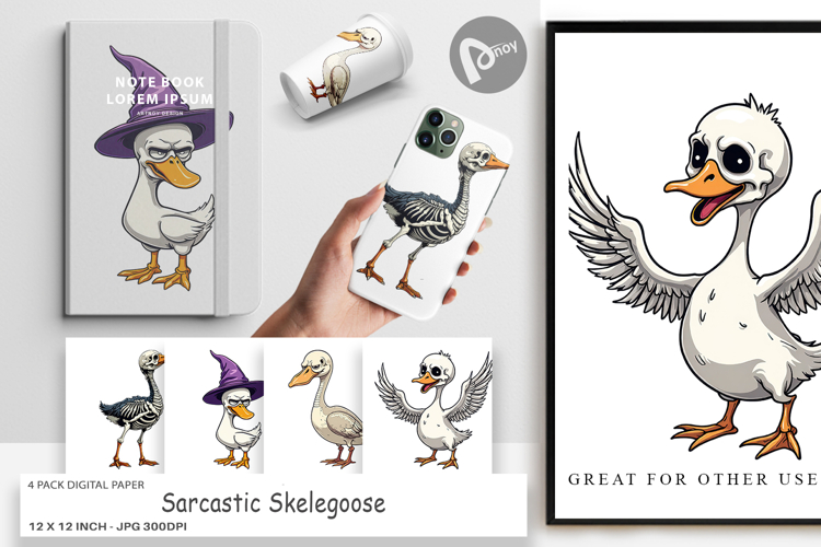 Digital Paper Sarcastic Skelegoose