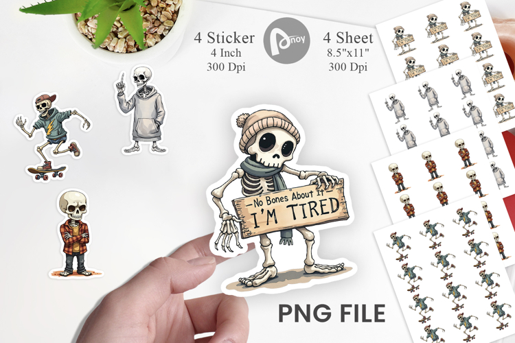 Snarky Skeleton 2 Sticker