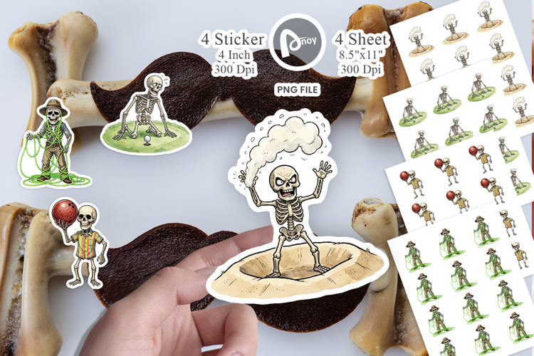 Sarcastic Sports Dad Bone Sticker