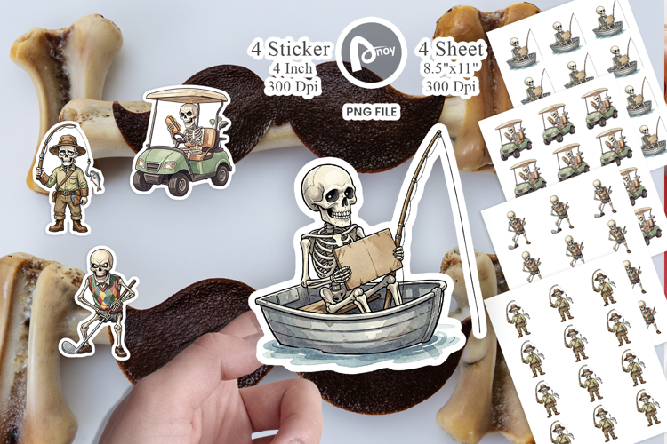 Sarcastic Sports Dad Bone Sticker