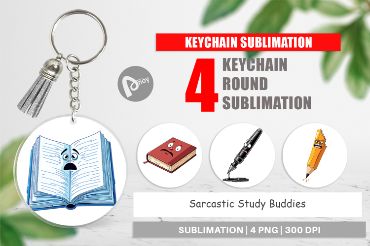 Keychain Sarcastic Study Buddies