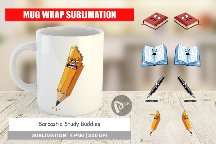 Mug Wrap Sarcastic Study Buddies