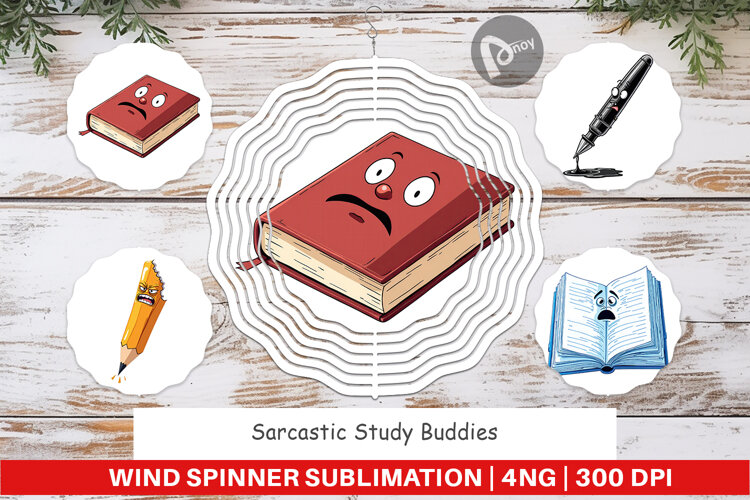 Wind Spinner Sarcastic Study Buddies example image 1