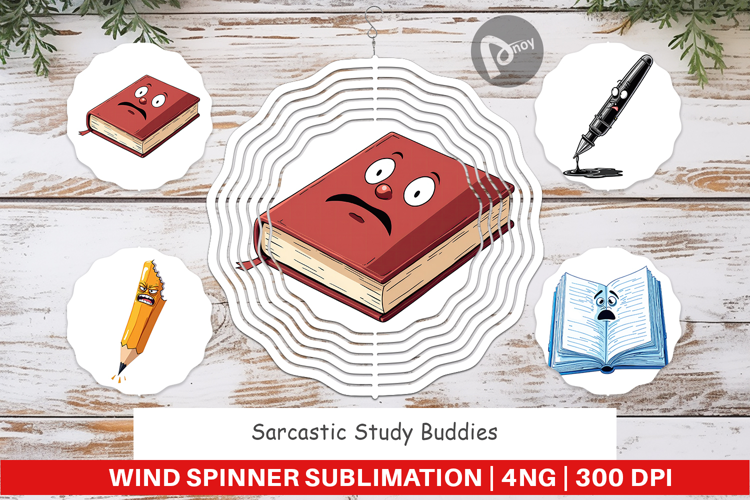 Wind Spinner Sarcastic Study Buddies