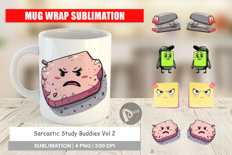 Mug Wrap Sarcastic Study Buddies