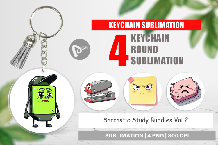 Keychain Sarcastic Study Buddies