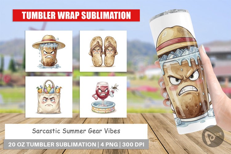 Sarcastic Summer Gear Vibes Tumbler