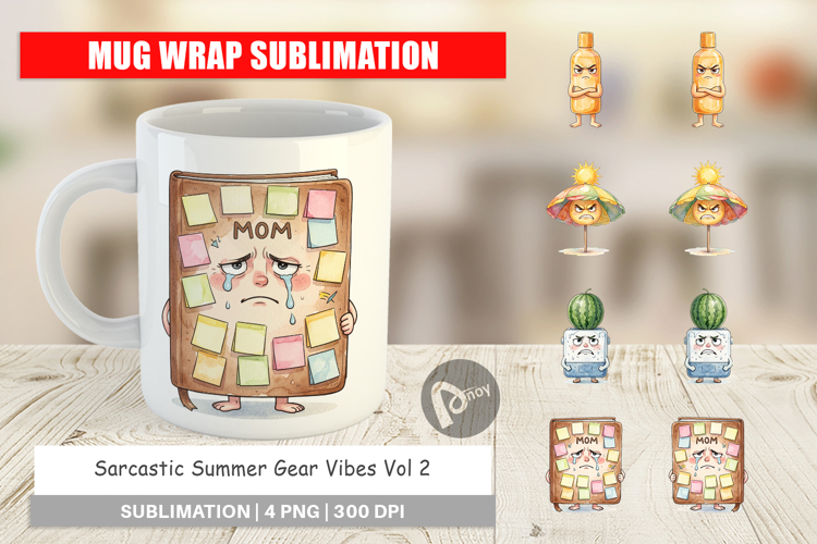 Sarcastic Summer Gear Vibes Mug Wrap