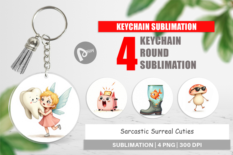 Keychain Sarcastic Surreal Cuties