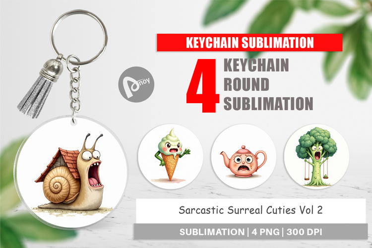 Keychain Sarcastic Surreal Cuties