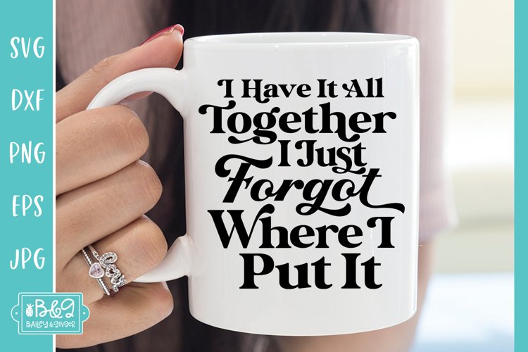 Have It All Together Funny Quote Sarcastic SVG Cut File