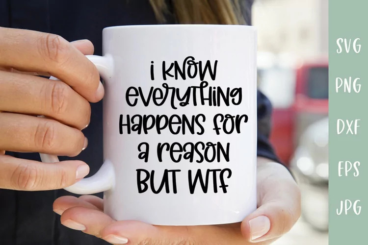 Everything Happens For A Reason But WTF - Sarcastic SVG