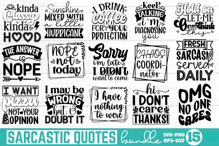 Sarcastic SVG Bundle example image 1