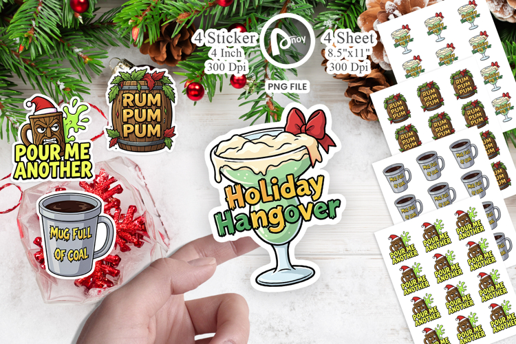 Sarcastic Tiki Holiday Sticker
