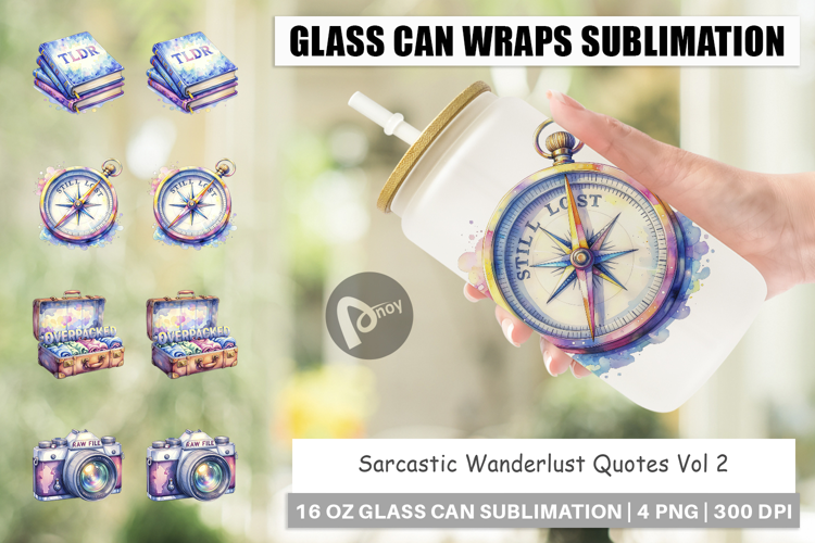 Sarcastic Wanderlust Quotes Glass Can