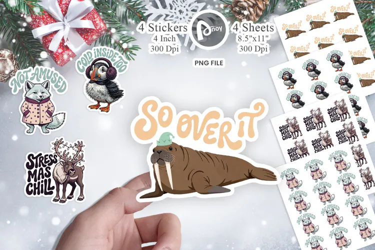 Sarcastic Arctic Animals Sticker