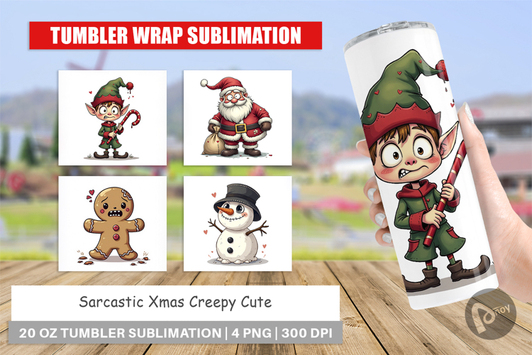 Sarcastic Creepy Xmas Tumbler