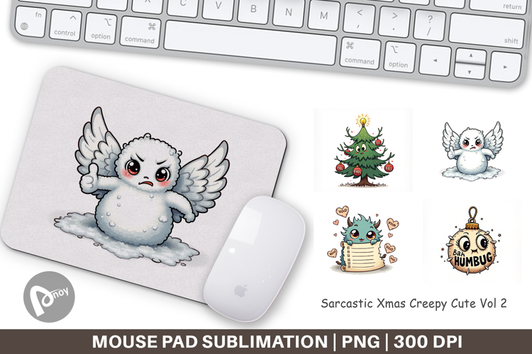 Sarcastic Creepy Xmas Mouse Pad