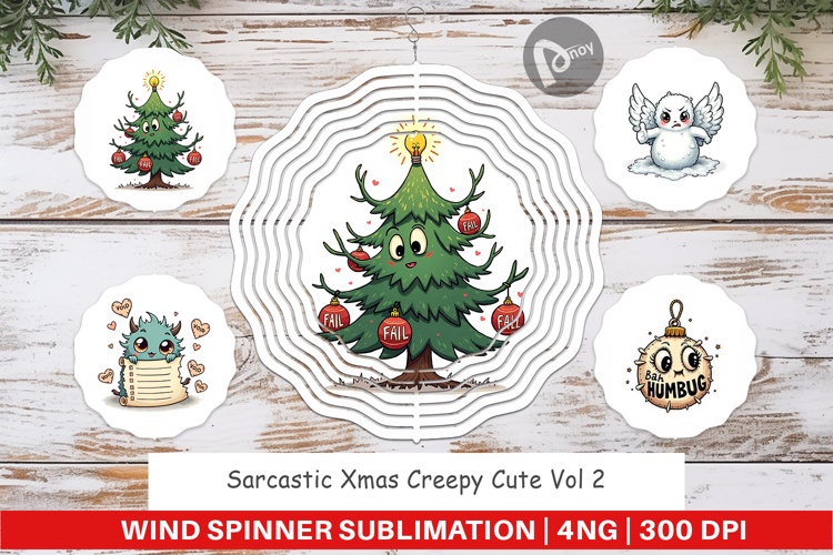 Sarcastic Creepy Xmas Wind Spinner