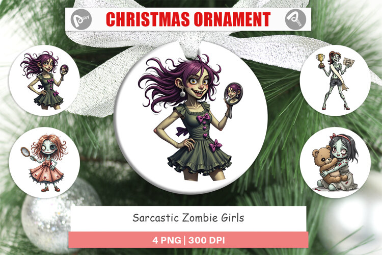 Ornament Sarcastic Zombie Girls example image 1