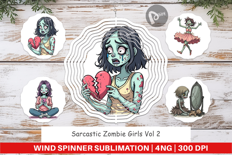 Wind Spinner Sarcastic Zombie Girls