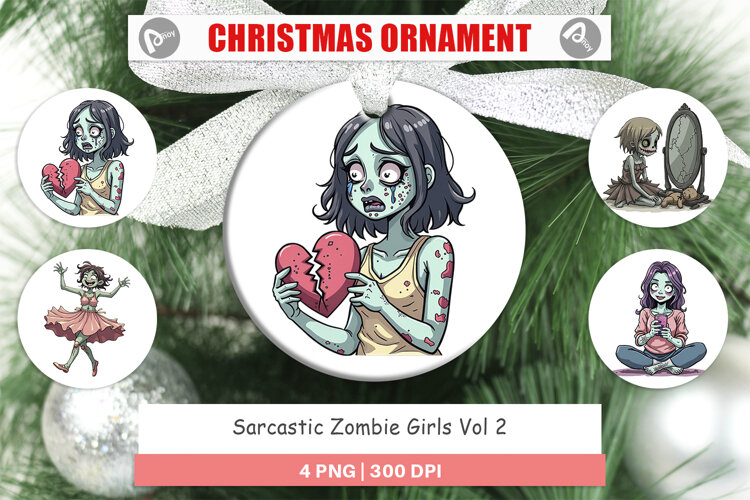 Ornament Sarcastic Zombie Girls example image 1