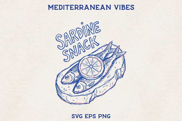 Sardine Snack SVG | Sardine Toast Illustration PNG EPS