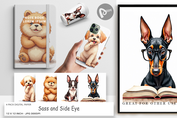 Judgmental Dog Digital Paper