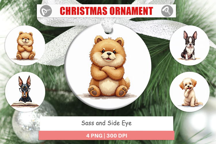 Judgmental Dog Ornament