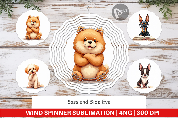 Judgmental Dog Wind Spinner