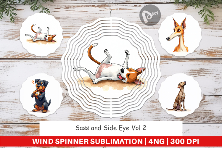 Judgmental Dog Wind Spinner