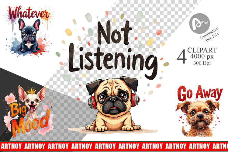 Sassy Attitude Dog Quotes Sublimation